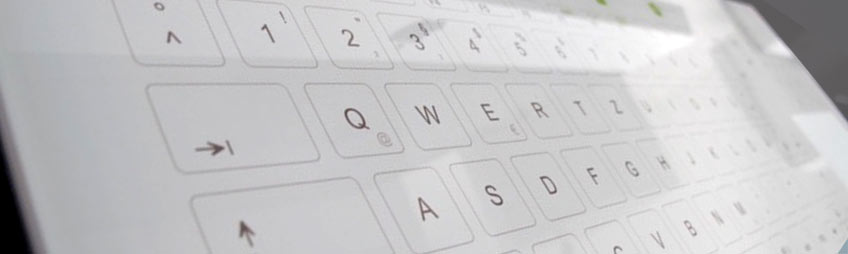 Tastatur aus Glas